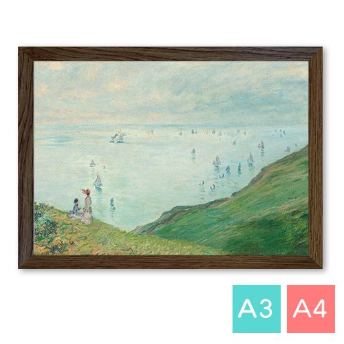 A3/A4ポスター　　プールヴィルの断崖の上の散歩　Cliffs at Pourville（1882）　光沢紙　インテリア　アートポスター　絵画　ポイント消化　送料無料