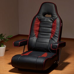 ソフトレザーバケット回転チェア<肘付ハイバック>