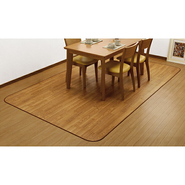 東リ 木目調クッションフロアー＜185×185cm｜ダークブラウン/ナチュラル＞