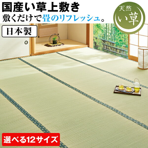 国産い草上敷き＜本間4.5帖用286×286cm＞