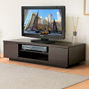 テレビボード<ブラウン ベージュ|組立品 完成品>(3)
