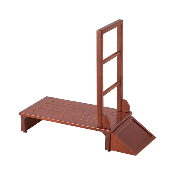 天然木手すり付玄関台＜幅70cm 幅100cm＞