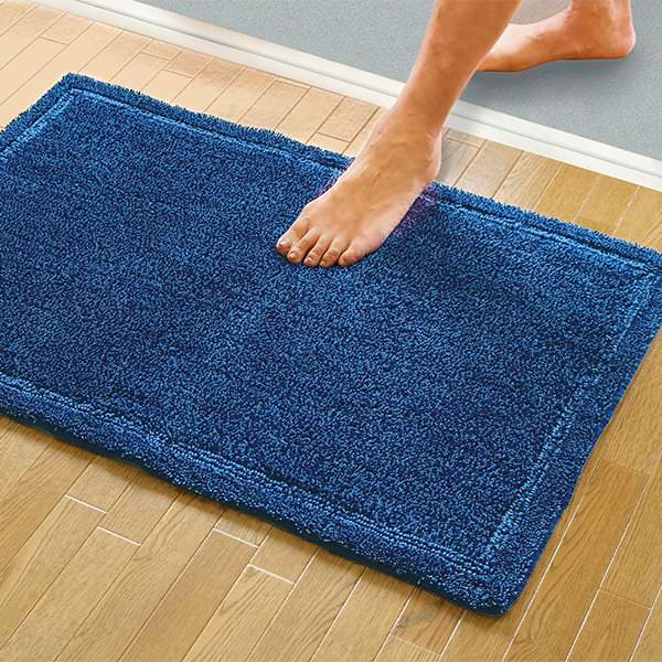 Rakuten - 吸水速乾・抗菌防臭 バスマット＜ブルー グリーン ベージュ｜45×60cm 55×70cm 65×80cm＞