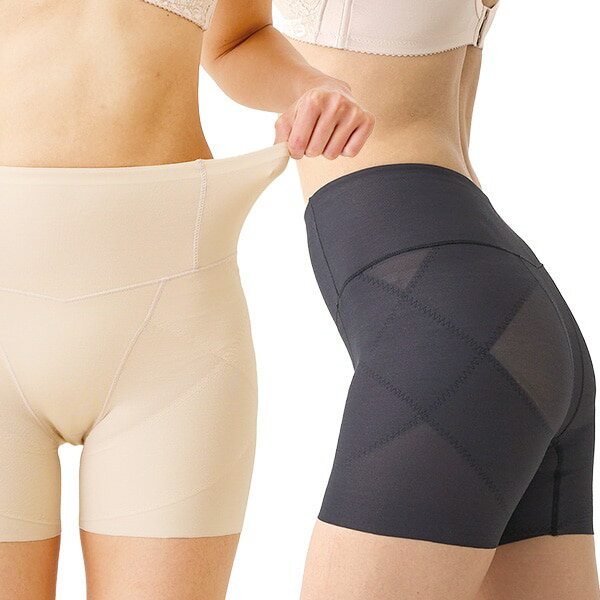 美容整体師監修股関節ガードル＜ベージュ ブラック｜M L LL 3L 4L 5L＞(4.0)