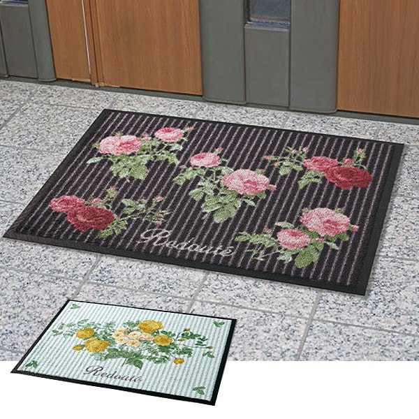 樂天商城 - ルドゥーテ エントランスマット＜ブラック グリーン｜M(52×70cm) L(59×90cm)＞