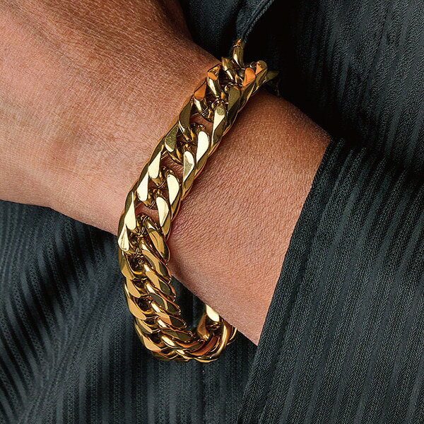 ペレバレンチノ 天然ダイヤモンド付 15mm極太ブレス・ネックレス＜ネックレス ブレス｜フリーサイズ M L＞