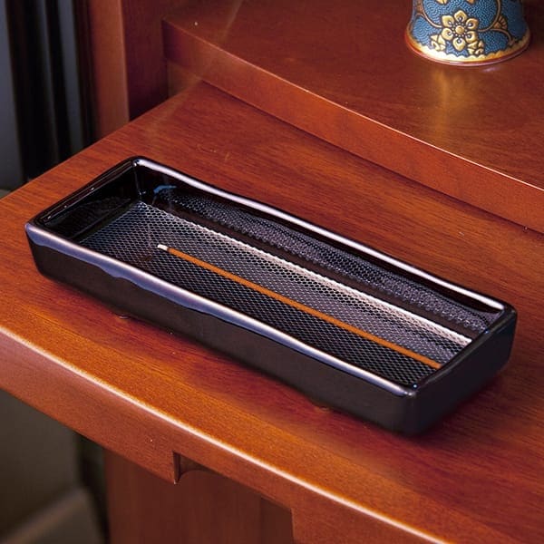 ねかせる線香皿＜ブラウン系 青磁＞