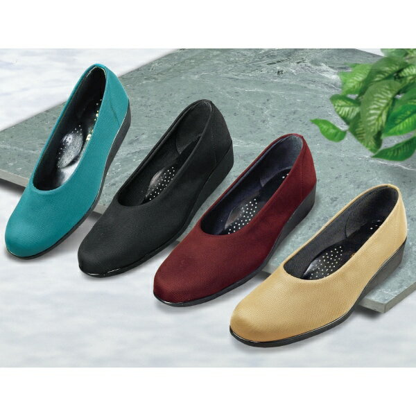 軽量撥水ソフトカラーパンプス＜ブルー ブラック ワイン ベージュ｜22.0cm 22.5cm 23.0cm 23.5cm 24.0cm 24.5cm＞