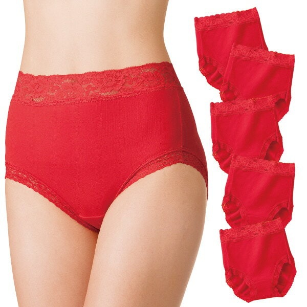 赤の力で健康サポートショーツ6枚組＜M L LL 3L 4L 5L＞