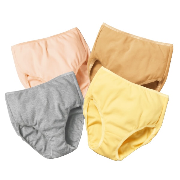 綿100％深ばきやわらかスムース編みショーツ4色8枚組＜M L LL 3L 4L 5L＞