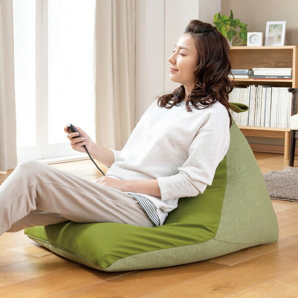 ホグビーズ グリーン【はぴねすくらぶラジオショッピング】マッサージクッション ビーズクッション THRIVE スライヴ CMD-8000...