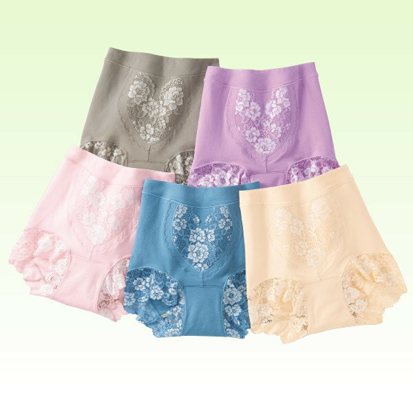 毎日はきたい！お腹押さえ安心ショーツ5色組＜M L LL＞