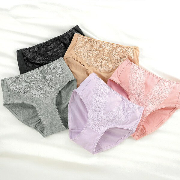 お腹すっきりレースショーツ5色組＜M L LL＞