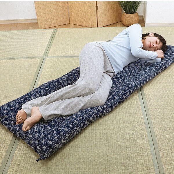 Rakuten - 綿しじら織ごろ寝長座布団＜2色組 ブルー グリーン＞