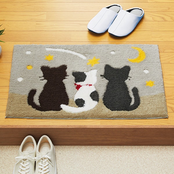 樂天商城 - ふかふかアニマル玄関マット＜ねこ いぬ｜45×70cm 55×85cm＞