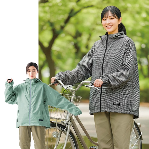 Rakuten - レインスーツフェミニンIII＜黒系 グリーン｜S M L＞