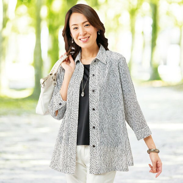 Rakuten - さらり軽やか大人のシャツブラウス＜M L LL 3L＞