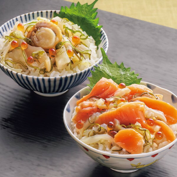 海鮮ぶっかけ丼の具 10袋セット【タイムセール】ほたて海鮮丼の具5食&サーモン海鮮丼の具5食