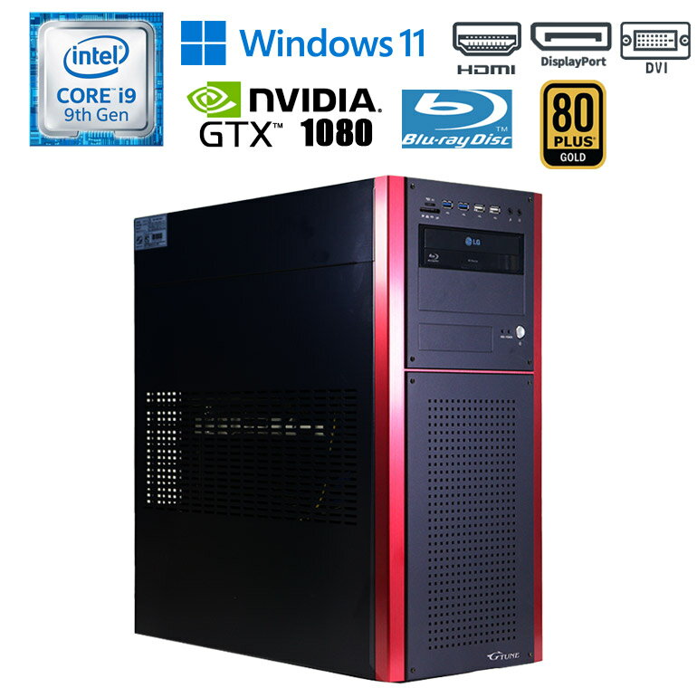  1šۥߥPC mouse computer G-TUNE Windows11 Core i9 9900K 3.60GHz 32GB SSD1.5TB HDD2TB ֥롼쥤ɥ饤 GeForce GTX1080 DVI HDMI DisplayPort 1200WŸ  90ݾ ̵ʢϰ