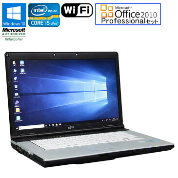 Microsoft Office Professional 2010セット 中古】 ノートパソコン 富士通(FUJITSU) LIFEBOOK E742/E Windows10 Pro 64bit 15.6インチ(フルHD 1920×1080) Core i5vPro 3320M 2.60GHz メモリ4GB HDD250GB DVD-ROM HDMI 無線LAN SDスロット 初期設定済 90日保証 送料無料