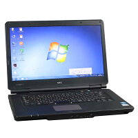 WPSOffice付【中古】ノートパソコンNECVersaProVX-FVK19EX-FWindows7CeleronB8401.90GHzメモリ2GBHDD160GBDVD-ROMドライブHDMI端子初期設定済送料無料(一部地域を除く)
