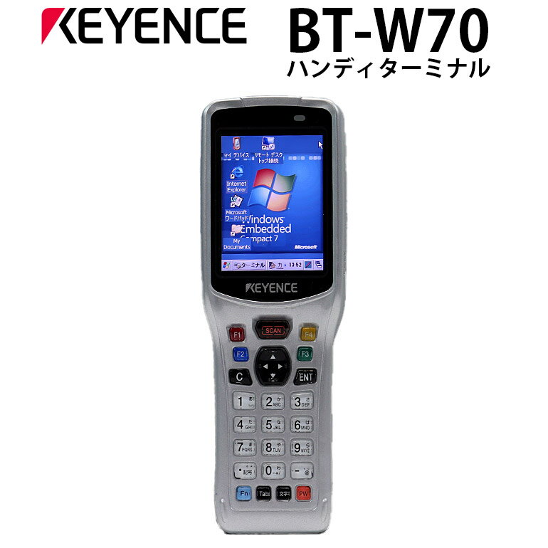 あす楽 最安セール 【中古】キーエンス ハンディターミナル BT-W70 KEYENCE Windows Embedded Compact 7 ARM Cortex-A8 レーザタイプ RAM256MB ROM512MB 2.4型TFTカラーLCD 無線LAN Bluetooth 30日保証