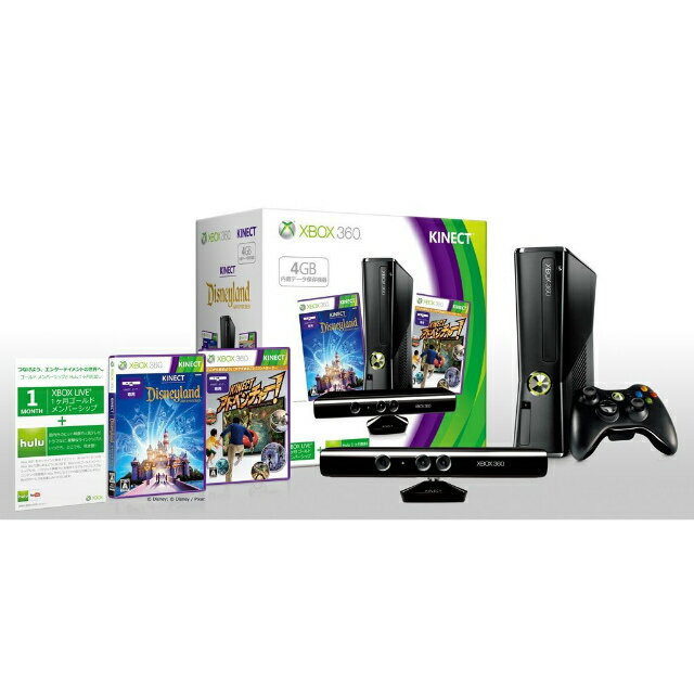 【中古】[本体][Xbox360]Xbox360 4GB+Kinect(Kinect:ディズニーランド・アドベンチャーズ同梱版)(S4G-00143)(20121115)