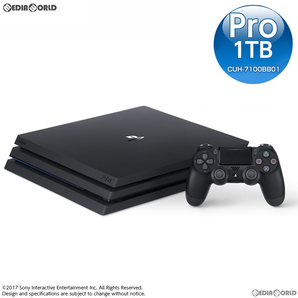 【新品即納】[本体][PS4]プレイステーション4 プロ PlayStation4 Pro ジェット・ブラック 1TB(CUH-7100BB01)(20171002)