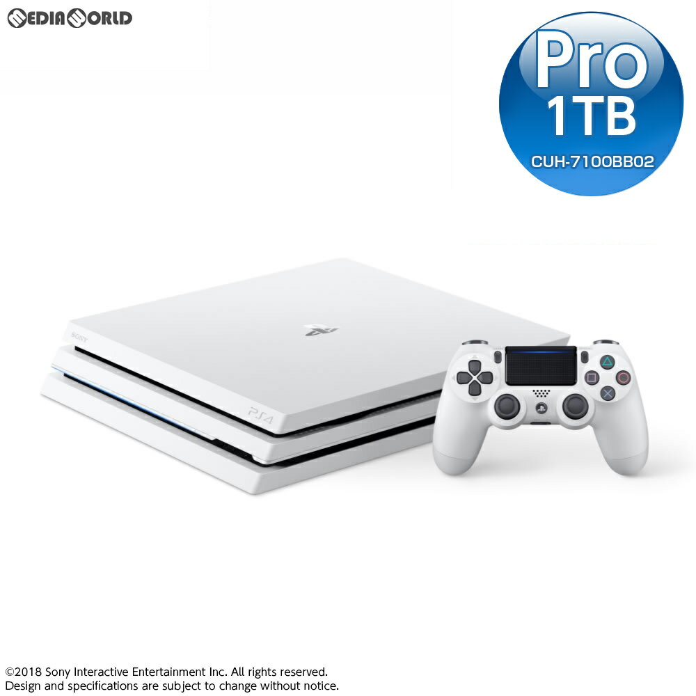 【新品即納】[本体][PS4]プレイステーション4 プロ PlayStation4 Pro グレイシャー・ホワイト 1TB(CUH-7100BB02)(20180308)