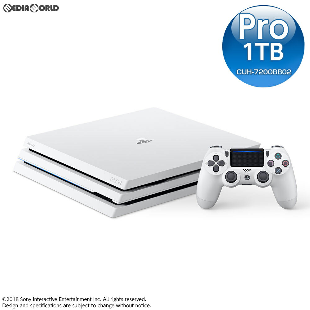 【中古】 本体 PS4 プレイステーション4 プロ PlayStation4 Pro グレイシャー ホワイト 1TB(CUH-7200BB02)(20181012)