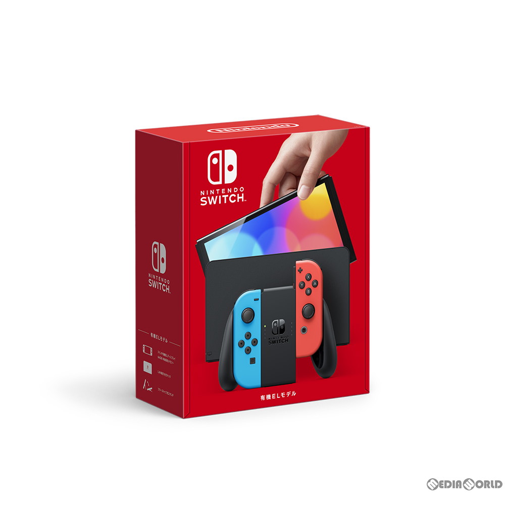 【中古】[未使用][本体][Switch]Nintendo Switch 有機ELモデル ニンテンドースイッチ Joy-Con L ネオンブルー/ R ネオンレッド HEG-S-KABAA 20211008 