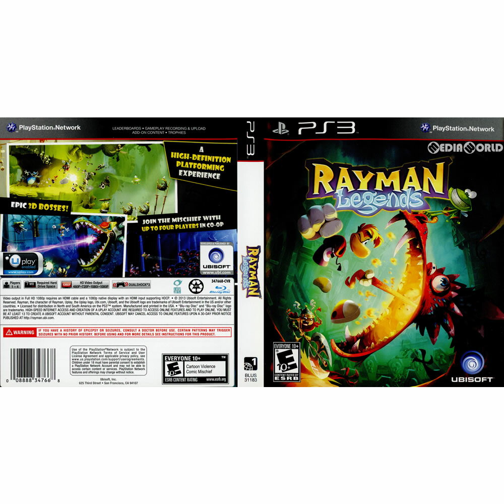 【中古】[PS3]Rayman Legends(レイマン レジェンド)(北米版)(BLUS-31183)(20130903)