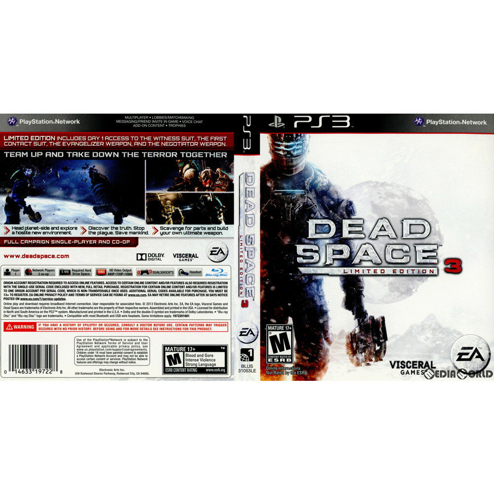 【中古】[PS3] Dead Space 3(デッドスペース3) Limited Edition(北米版)(BLUS-31053LE) Electronic Arts (20130205)