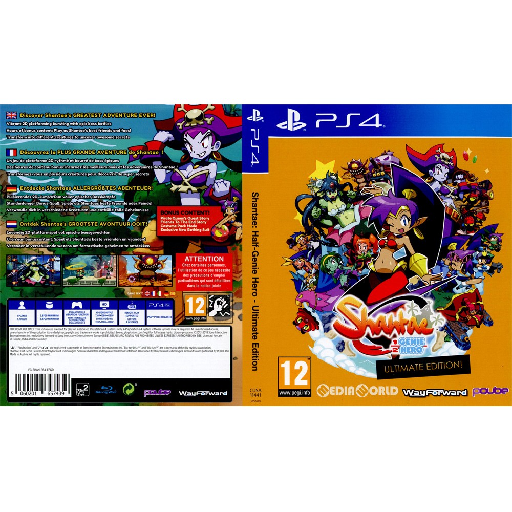 【中古】[PS4]Shantae: Half-Genie Hero Ultimate Edition(シャンティ:ハーフ・ジーニー ヒーロー アルティメット・エディション)(EU版)(CUSA-11441)(20180508)