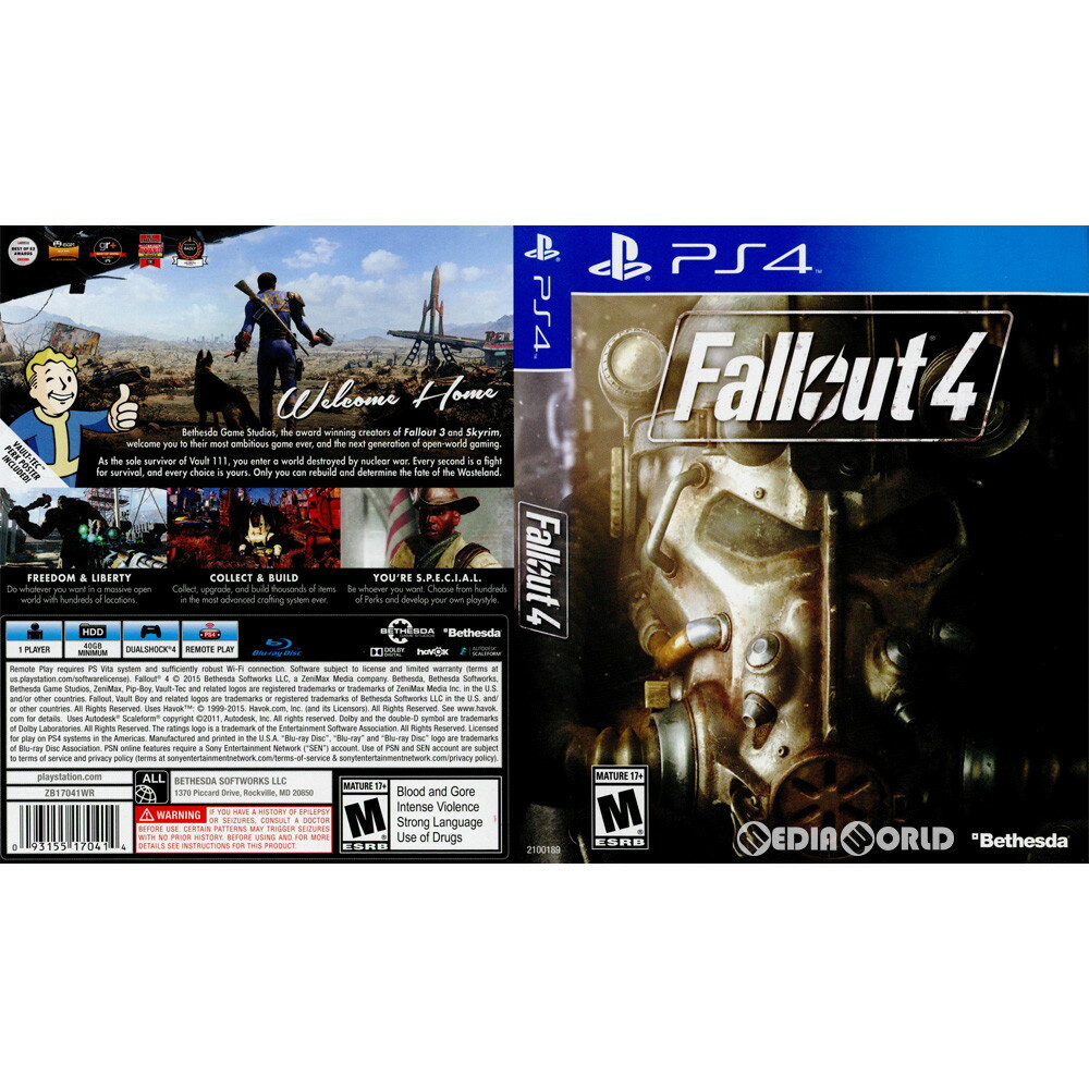 【中古】【表紙説明書なし】[PS4]Fallout 4(フォールアウト 4)(北米版)(2100189)(20151110)