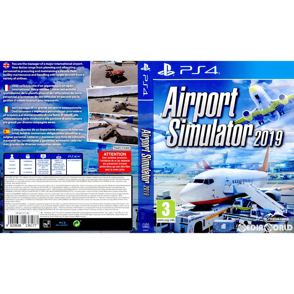 【中古】 PS4 Airport Simulator 2019(エアポートシミュレーター2019)(EU版)(CUSA-12902)(20180815)