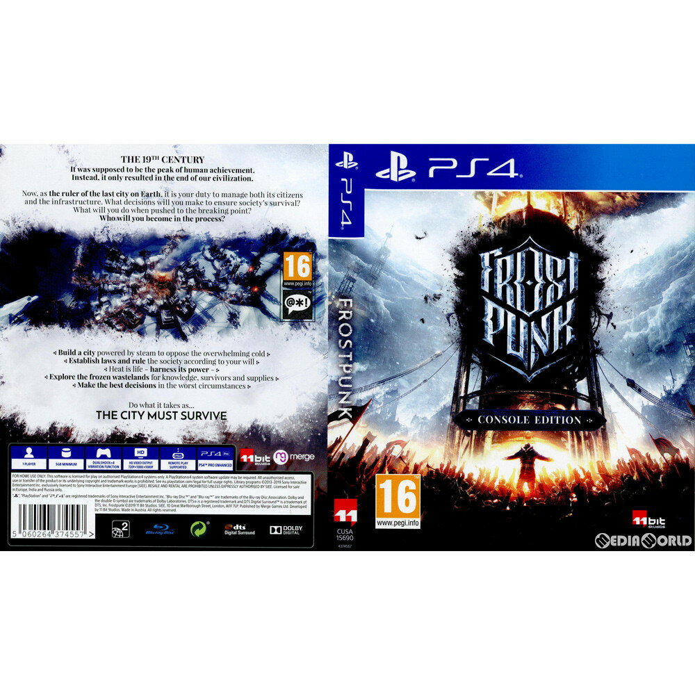 【中古】[PS4]Frostpunk: Console Edition(フロストパンク コンソールエディション)(EU版)(CUSA-15690)(20191011)