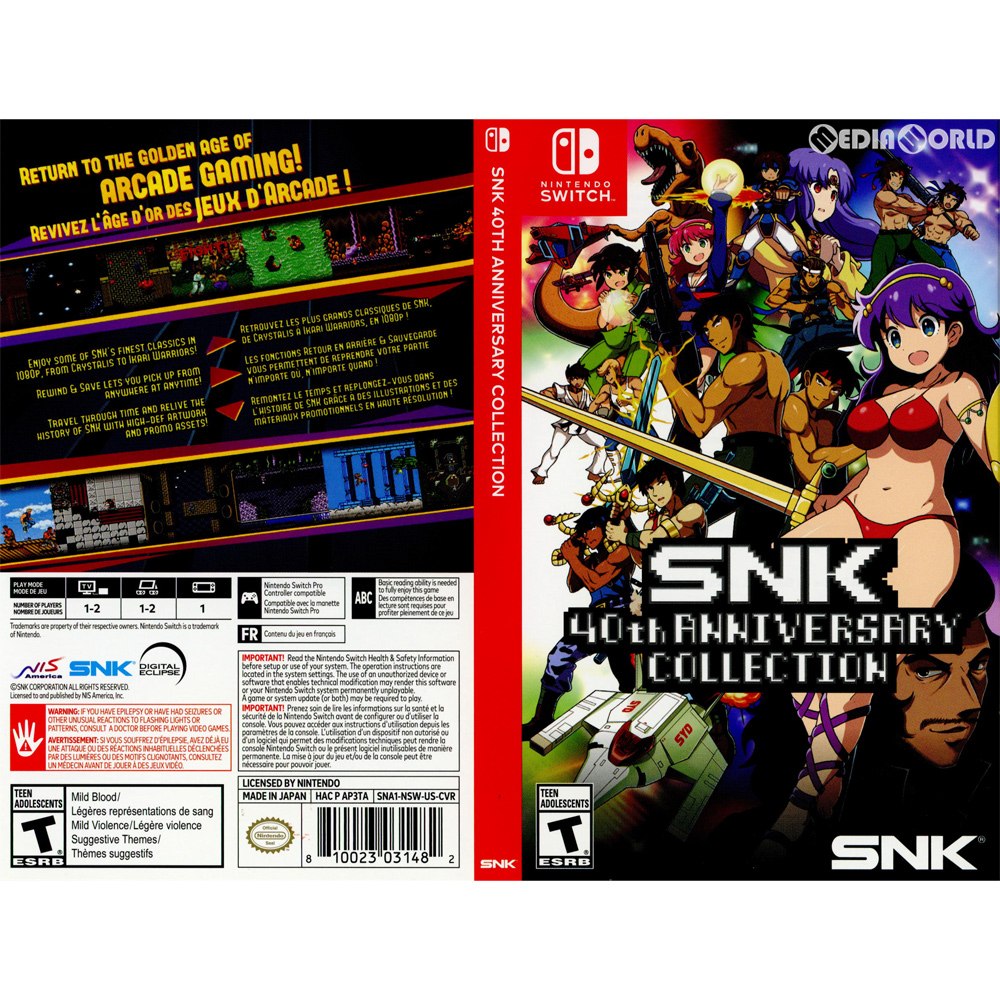 SNK 40th Anniversary Collection(SNK 40th アニバーサリーコレクション) Standard Edition(北米版)(HAC-P-AP3TA)(20181113)