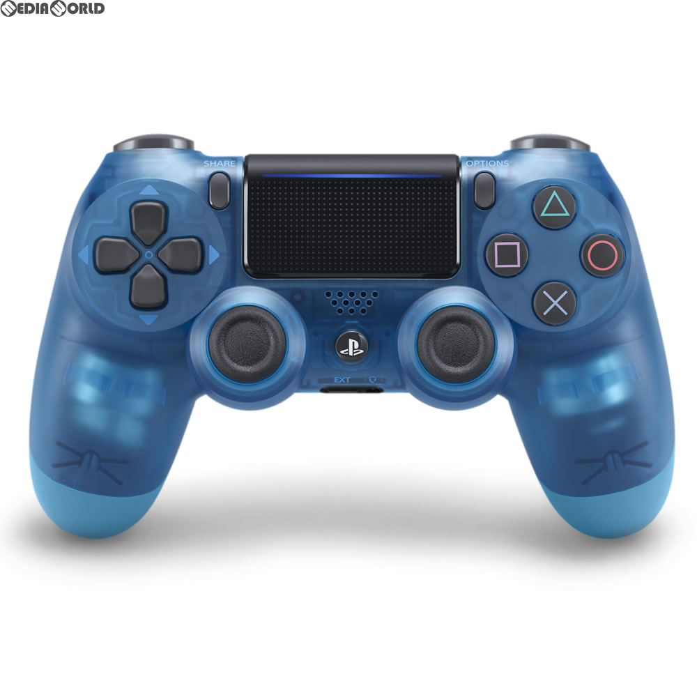 【中古】 ACC PS4 ワイヤレスコントローラー デュアルショック4(DUALSHOCK4) ブルー クリスタル SIE(CUH-ZCT2J19)(20171103)