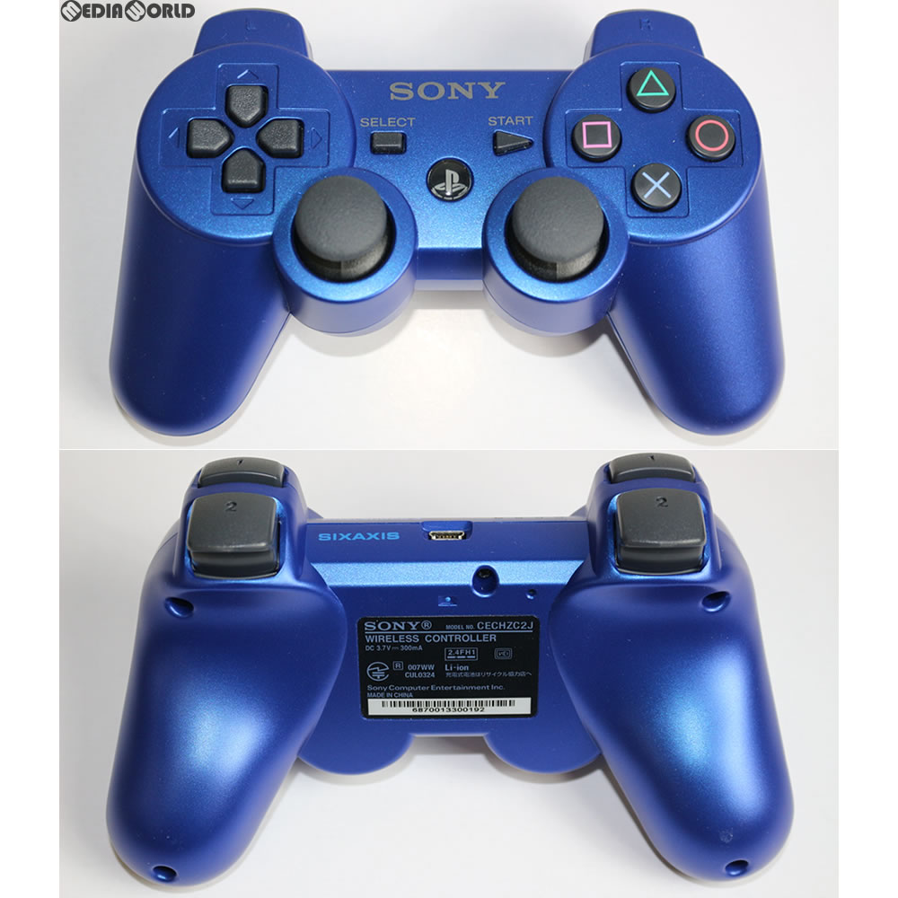 【中古】[ACC][PS3]ワイヤレスコントローラ(DUALSHOCK3) タイタニウム・ブルー SCE(CECH-ZC2J)(20101103)