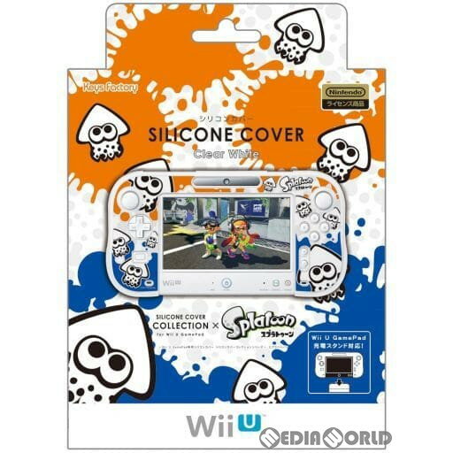 【中古】[ACC][WiiU]シリコンカバーコレクション for Wii U GamePad(スプラトゥーン) クリアホワイト(スプラトゥーン/Type-A) 任天堂ライセンス商品 キーズファクトリー(SCU-003-1)(20151220)