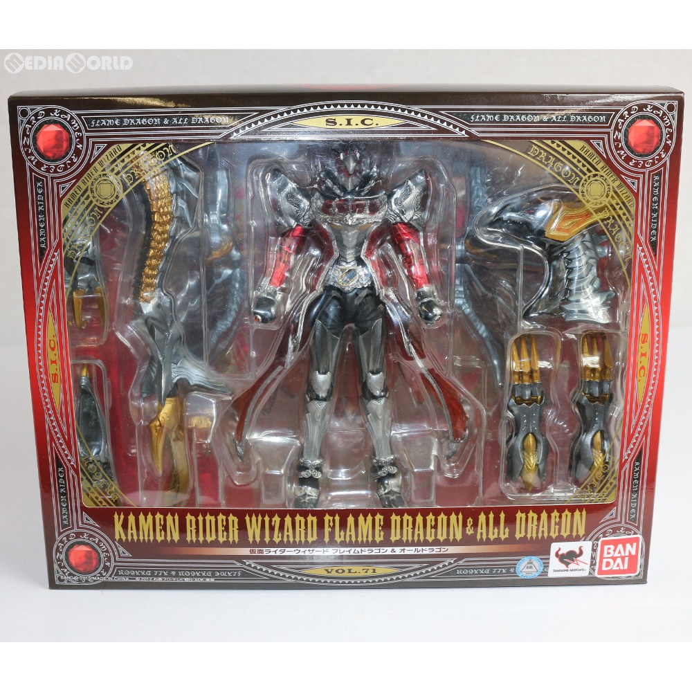 【中古】[FIG]S.I.C. 仮面ライダーウィザード フレイムドラゴン&オールドラゴン 完成品 可動フィギュア バンダイ(20150228)