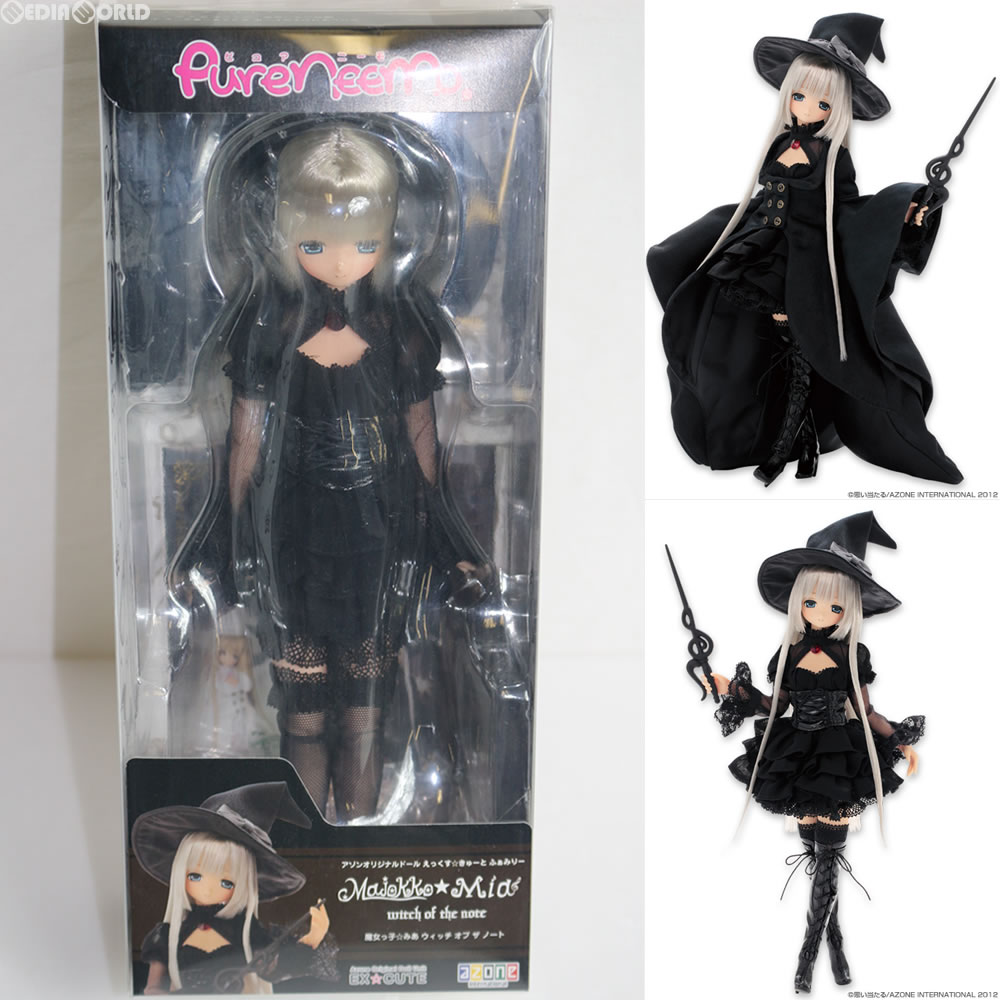 【中古】[FIG]えっくす☆きゅーと ふぁみりー Majokko☆Mia(みあ)/witch of the note(通常販売ver.)髪色:ブラックダイヤモンド 1/6 完成品 ドール(POD013-MMW) アゾン(20120531)