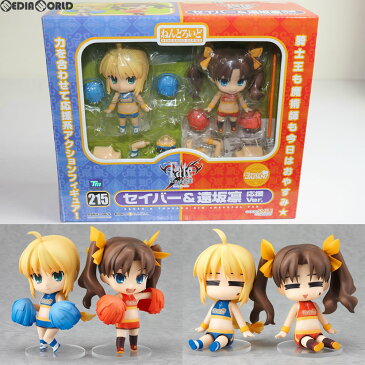 【中古】[未開封][FIG]Cheerful JAPAN!限定 ねんどろいど 215 セイバー&遠坂凛(とおさかりん) 応援Ver. Fate/stay night(フェイト/ステイナイト) 完成品 可動フィギュア グッドスマイルカンパニー(20120531)