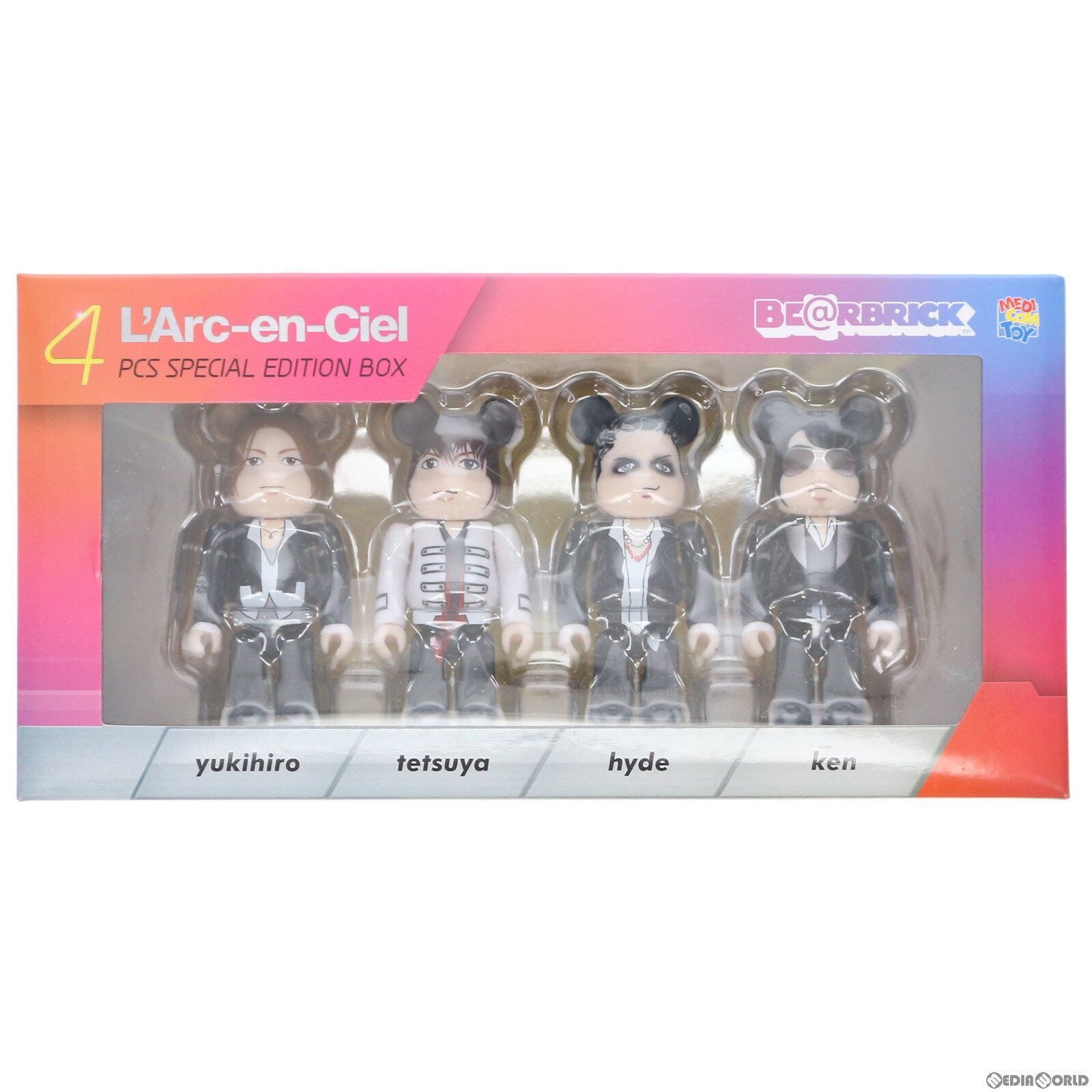 【中古】[FIG]BE@RBRICK(ベアブリック) L'Arc〜en〜Ciel(ラルク アン シエル) 4PCS SPECIAL EDITION BOX 完成品 可動フィギュア(MEDB@000LE-CIEL) メディコム・トイ(20171025)