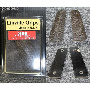【新品即納】[MIL]Linville(リンヴィル) マイカルタグリップ M1911フルサイズ用 Statia ダイヤモンドカット・グリーンキャンバス(20190209)