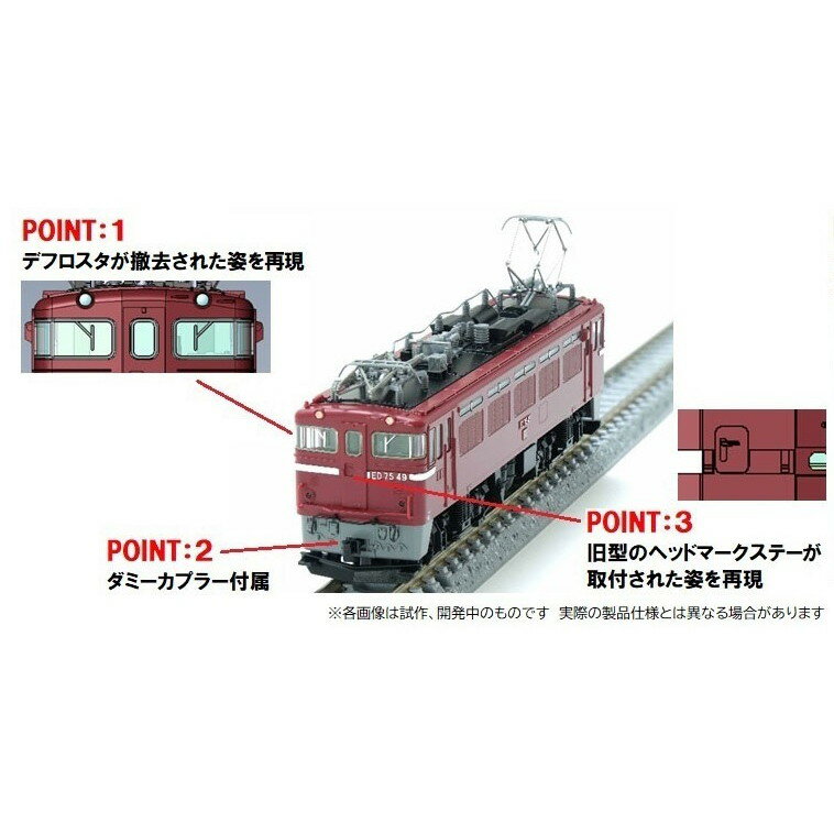 【予約安心発送】[RWM]7187 国鉄 ED75-0形電気機関車(ひさしなし・前期型)(動力付き) Nゲージ 鉄道模型 TOMIX(トミックス)(2024年6月)