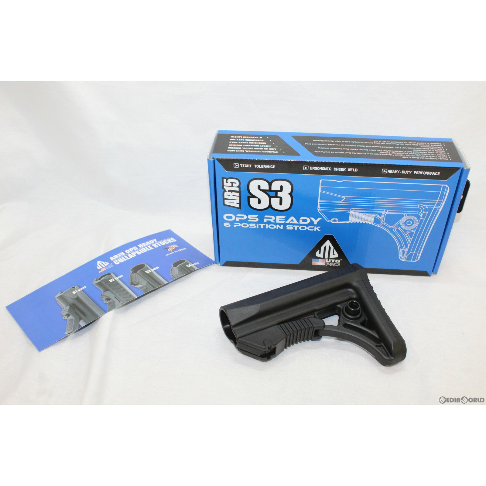 【新品即納】[MIL]LEAPERS(リーパーズ) UTG PRO AR15 Ops Ready S3 ミル-スペック ストック BK(ブラック/黒)(RBUS3BMS)(20220330)