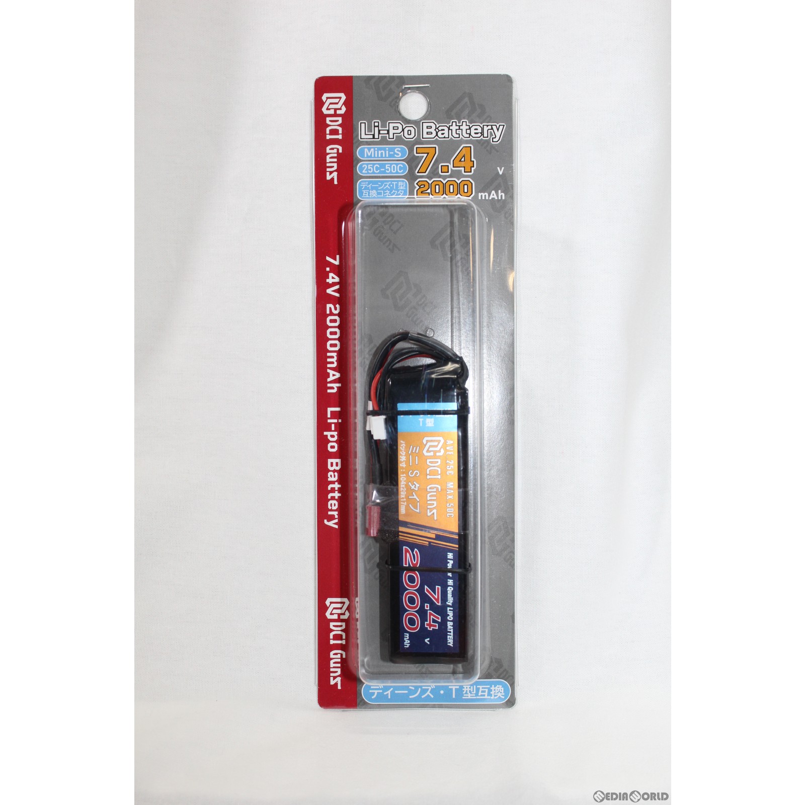 ڿ¨Ǽ[MIL]DCI GUNS(DCI) ư Lipo ߥSץХåƥ꡼ 7.4V 2000mAh ǥ(T)ͥ(DCI-25C-2000-2S1P-Deans)(20150223)