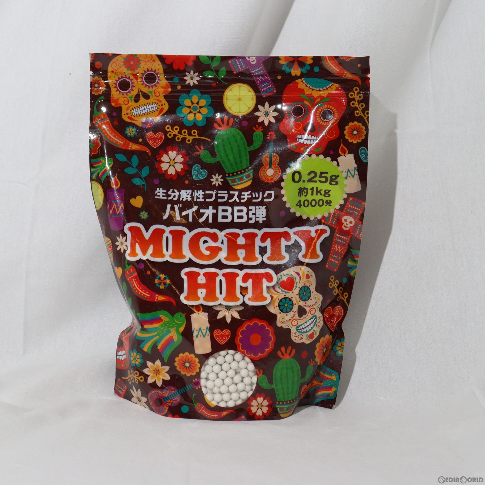 【新品即納】[MIL]sabsta(サバスタ) MIGHTY HIT(マイティヒット) バイオBB弾 0.25g ホワイト(4000発入)(20230414)